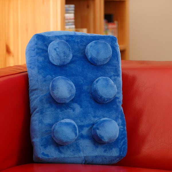 Building Brick Cushion Blue