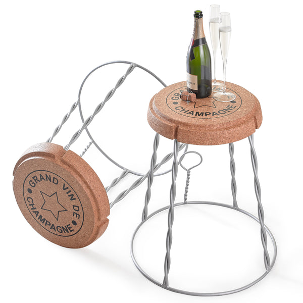 Giant Champagne Cork Wire Cage 'Muselet' Stool/Side Table