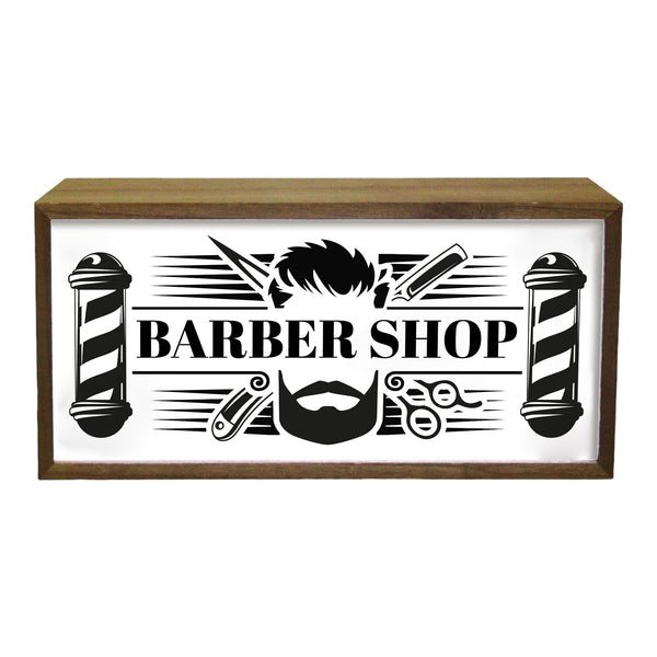 Light Box Barber Shop Sign