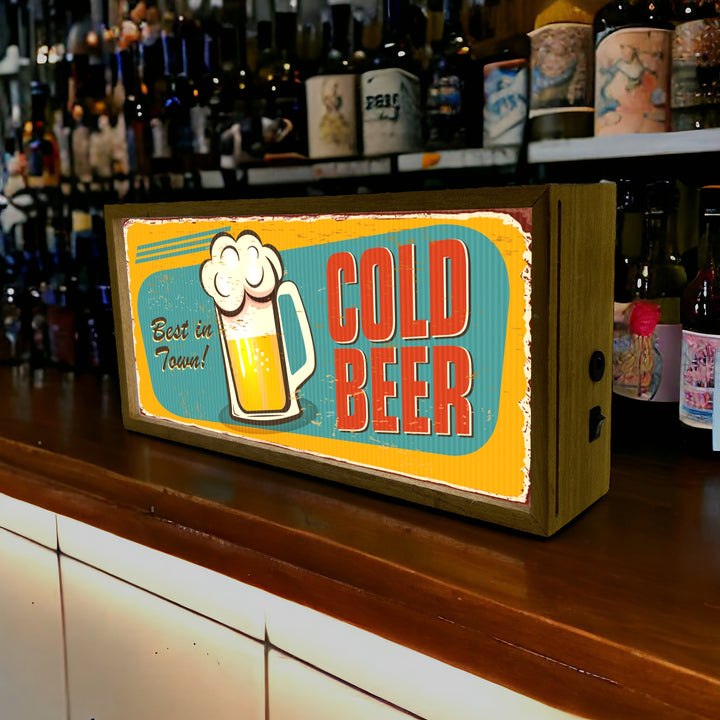 Light Box Home Cold Beer Best In Town Additional 2