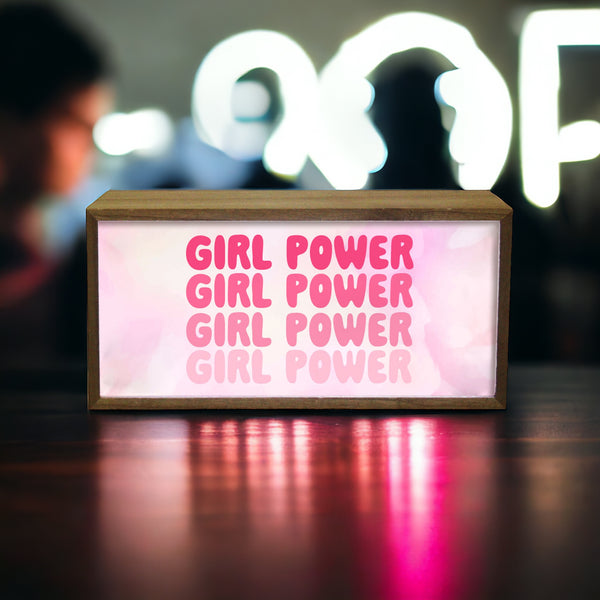 Light Box Girl's Room Girl Power