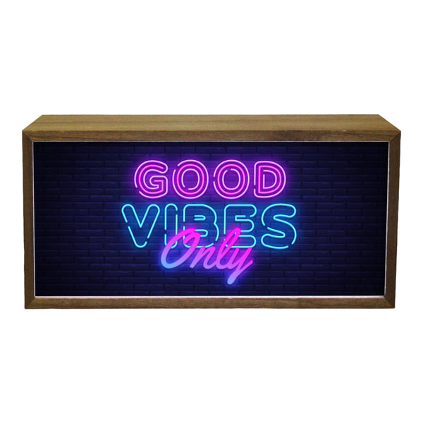 Light Box Home Good Vibes Only