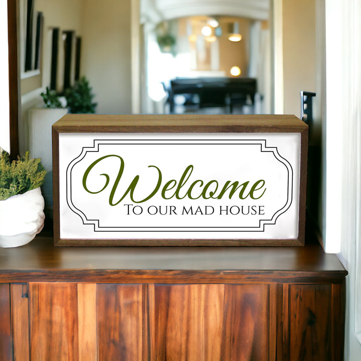 Light Box Home Welcome To Our Mad House Additional 4