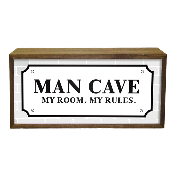 Light Box For Him  Man Cave My Room My Rules Additional 1