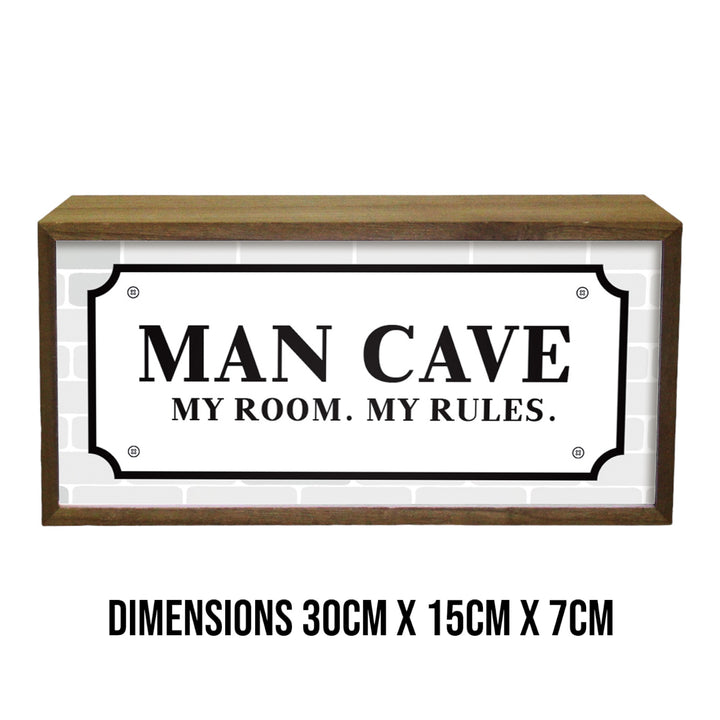 Light Box For Him  Man Cave My Room My Rules Additional 5