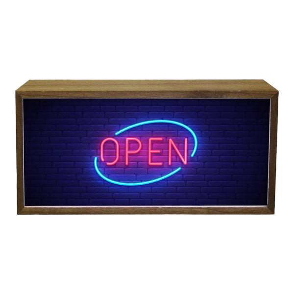 Light Box Open Neon Sign