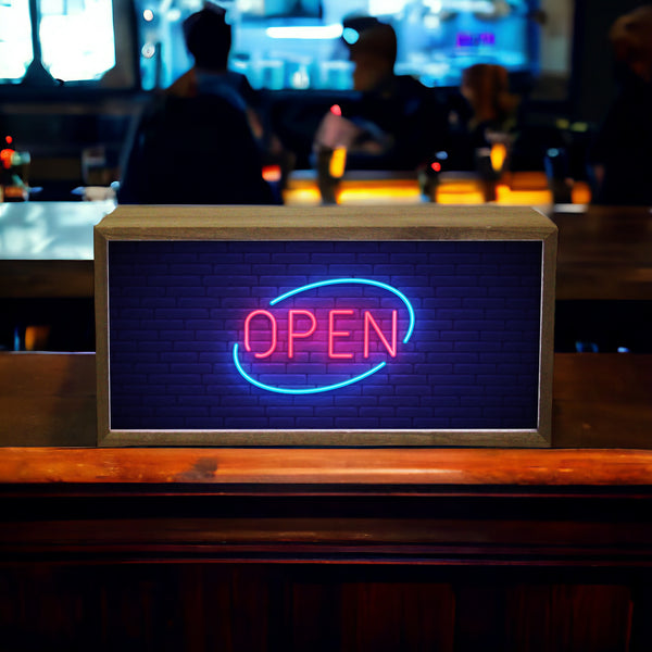 Light Box Open Neon Sign