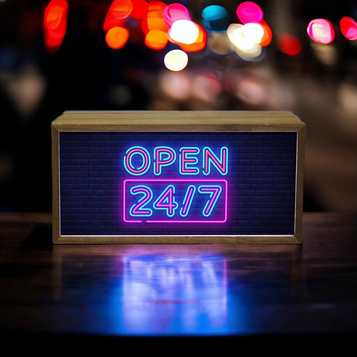 Light Box Open 247 Neon Sign Additional 3