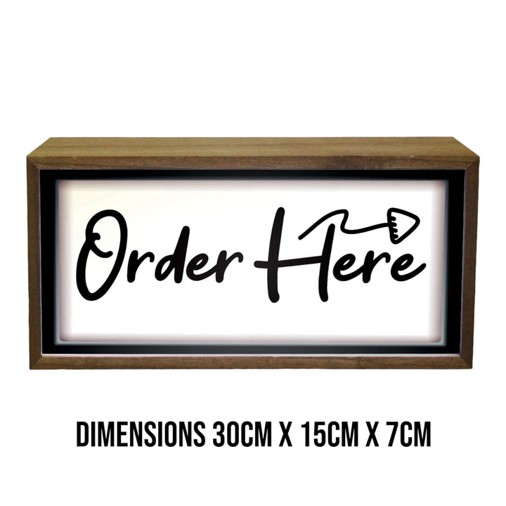 Light Box Order Here Sign Additional 2