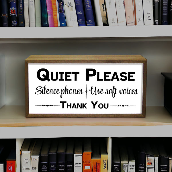 Light Box Quiet Please Sign – Promote Calm & Focus in Any Space