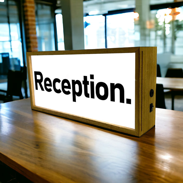 Light Box Reception Sign