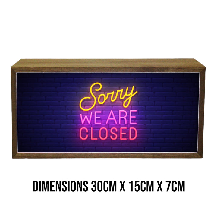 Light Box Sorry We Are Closed Neon Additional 4