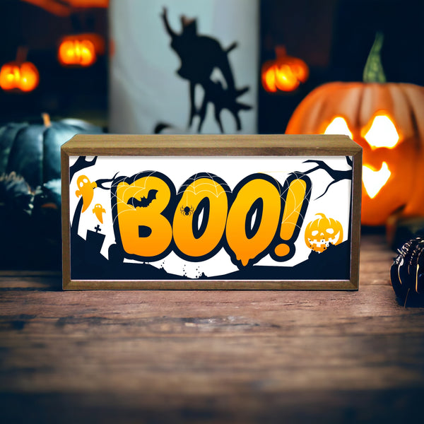 Light Box Home Halloween Boo