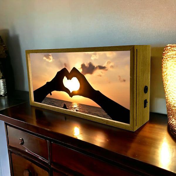 Light Box Home Heart Hands