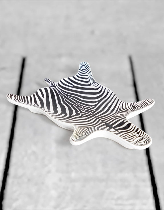 Ceramic Zebra Hide Pattern Trinket Plate (to be bought in qtys of 2) Additional 2