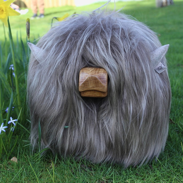 Taupe the Highland Calf Footstool Additional 1