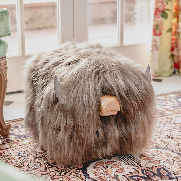 Taupe the Highland Cow Footstool Additional 1