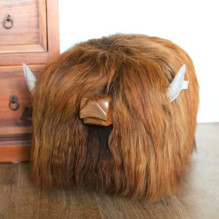 Chestnut the Highland Cow Footstool Additional 1