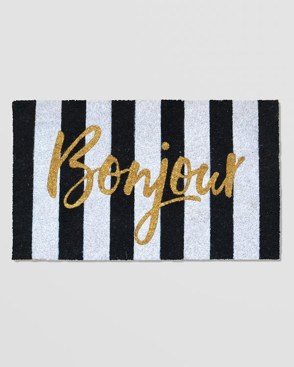 Bonjour Stripes Doormat