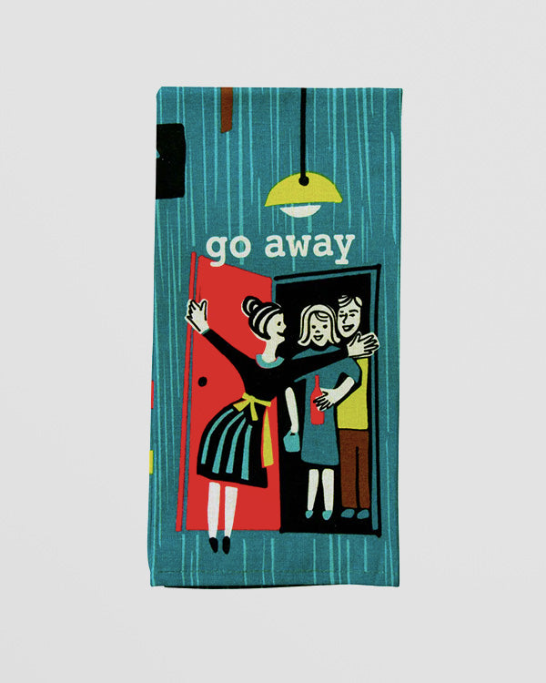 Go Away Tea Towel