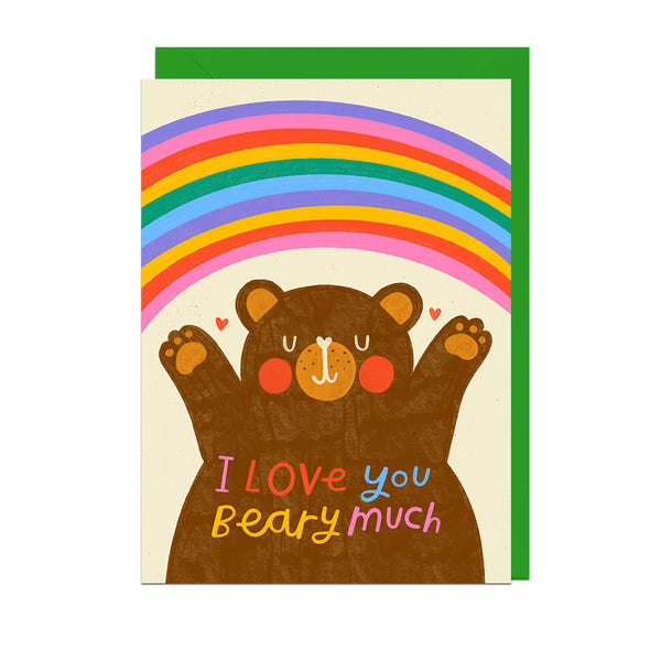 Rainbow Bear Love – Greeting Card