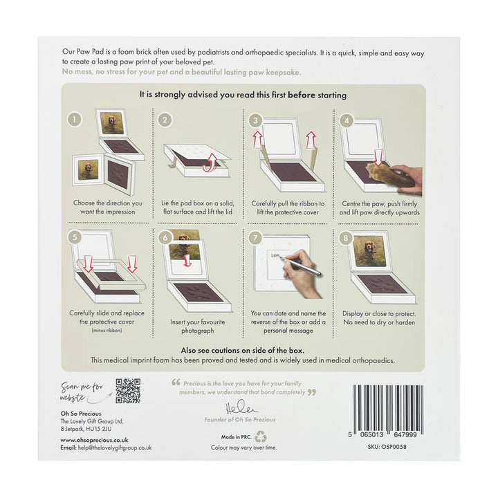 Paw Pad Impression Keepsake – A Memory to Treasure Additional 14