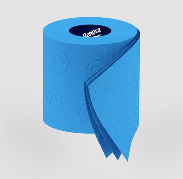 Renova Toilet Roll - Blue Paper