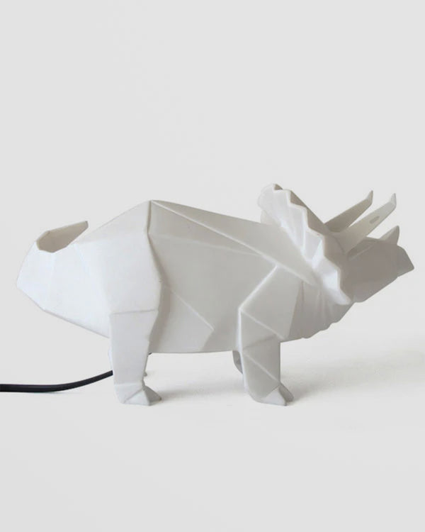 Triceratops White Dino Lamp