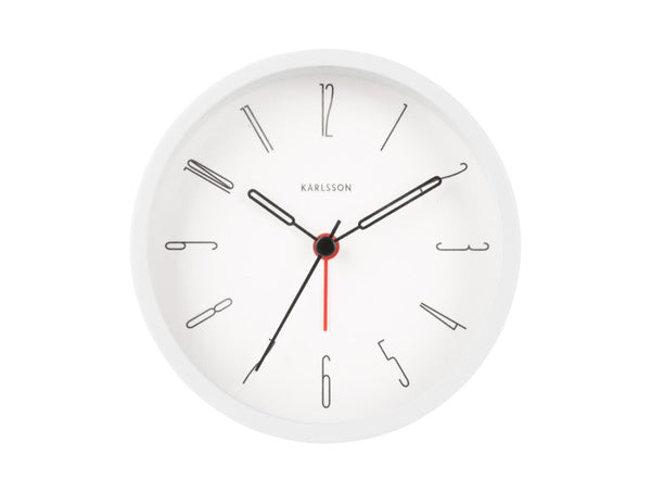 Alarm Clock Belle Numbers - White