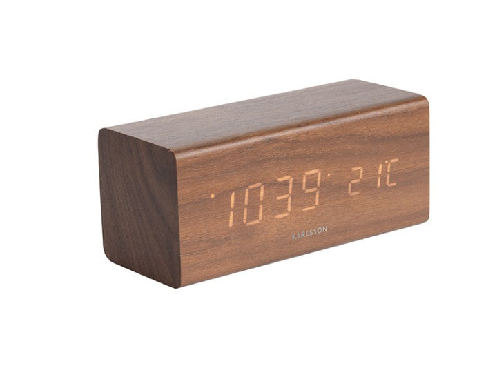 Alarm Clock Block - Dark wood Additional 1