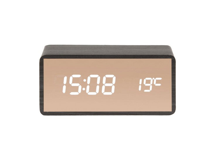 Alarm Clock Copper Mirror LED - Black Additional 1