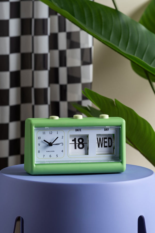 Alarm Clock Data Flip - Bright green