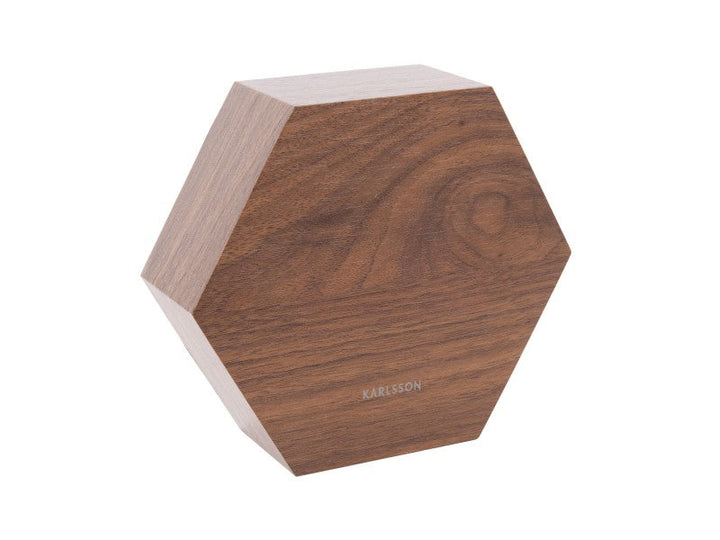 Alarm Clock Hexagon - Dark wood Additional 2