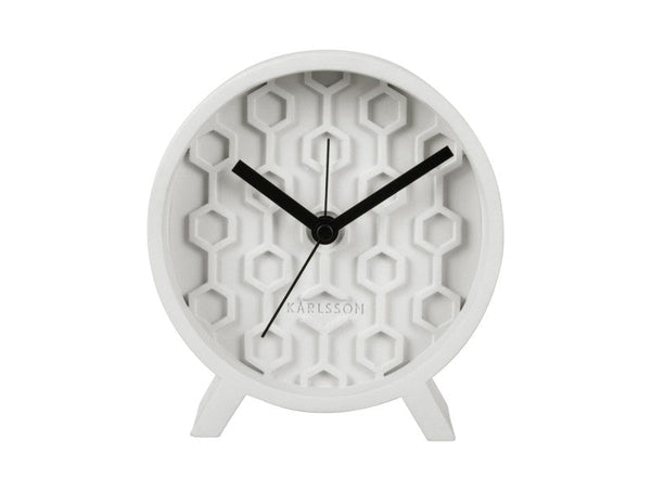 Alarm Clock Honeycomb - White