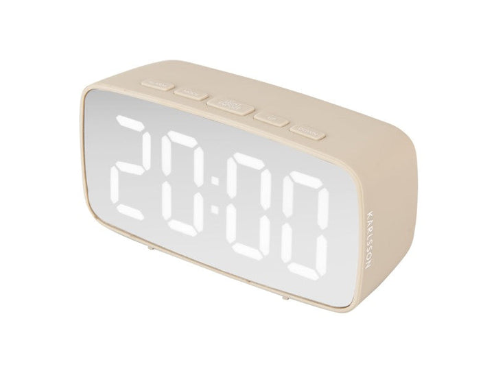 Alarm Clock Mirror LED Oval - Warm grey Additional 2