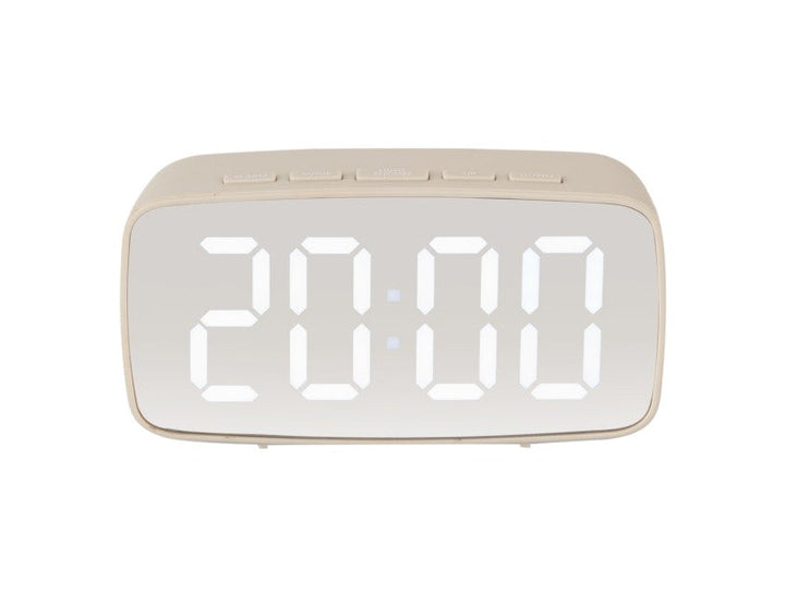 Alarm Clock Mirror LED Oval - Warm grey Additional 1