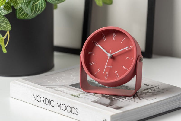 Alarm Clock Regal Numbers - Blush red