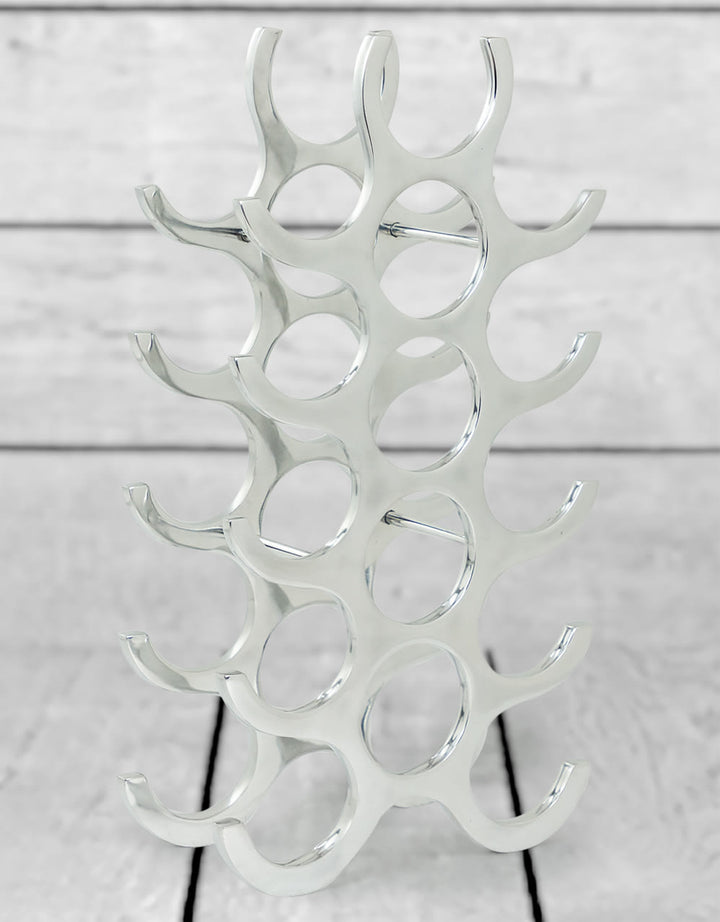 Aluminium 15 Bottle Wine Rack