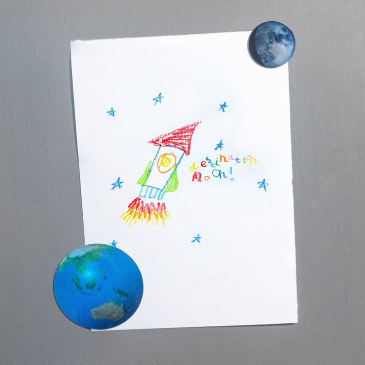 Animated Moon  Earth Magnets