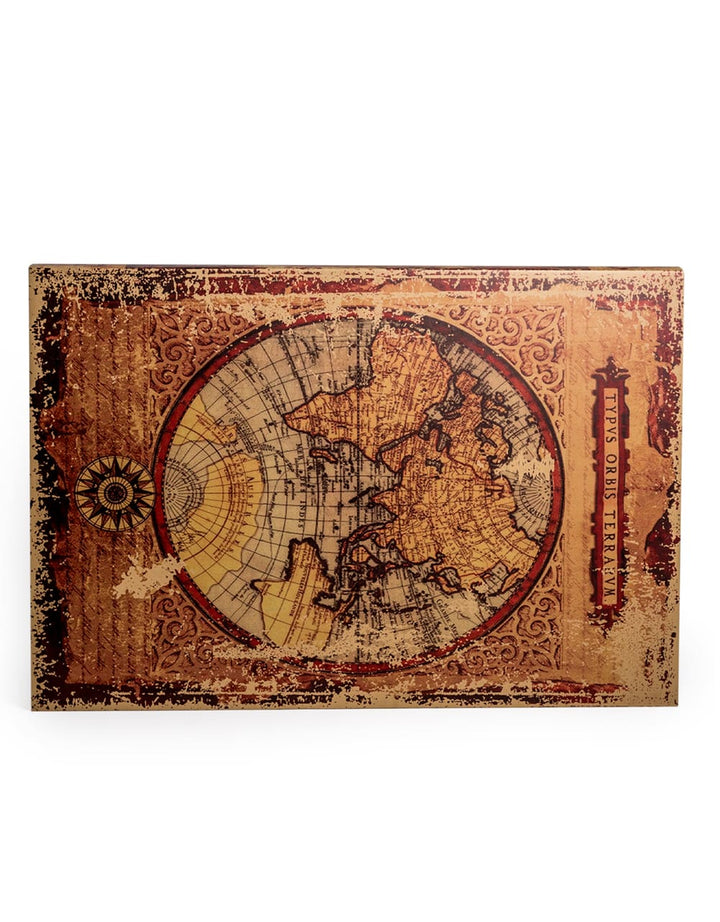 Antiqued Atlas/Book Coffee Table with Hairpin Legs