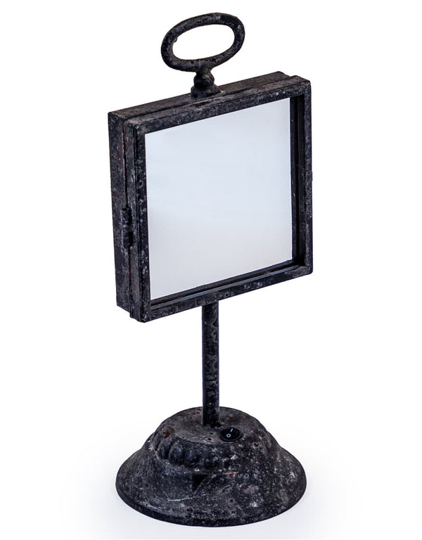 Antiqued Iron Infinity LED Table Mirror (USB Rechargeable)