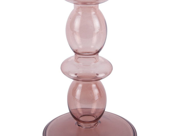 Candle Holder Glass Art Bubbles Large - Faded pink Additional 2