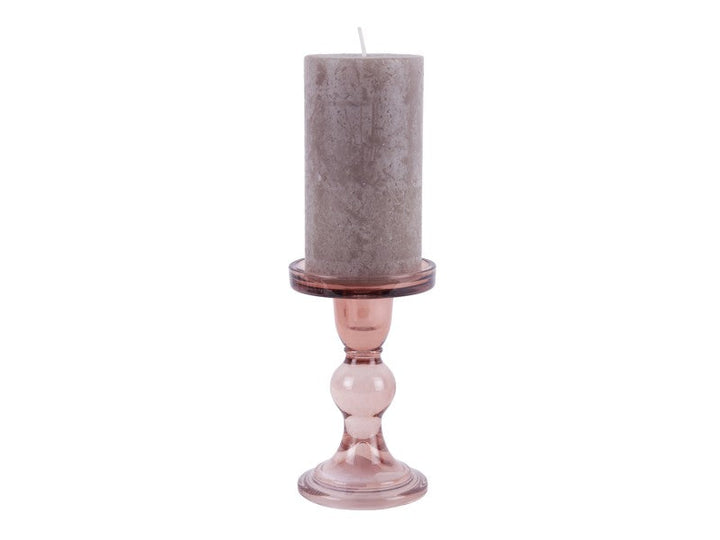 Candle Holder Glass Art Large - Faded pink Additional 3