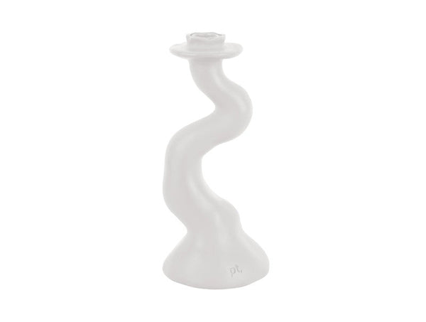 Candle Holder Organic Swirl Medium - White