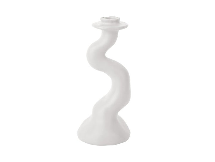 Candle Holder Organic Swirl Medium - White Additional 2