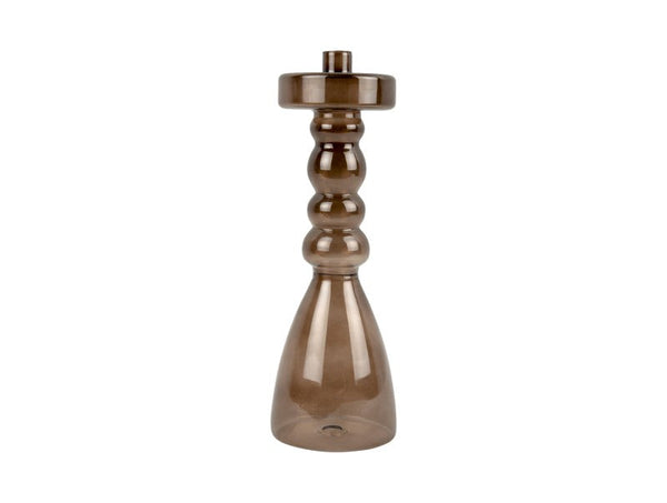 Candle Holder Pawn Large - Chocolate brown
