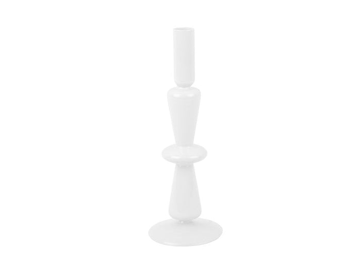 Candle Holder Sparkle Tall - White Additional 1