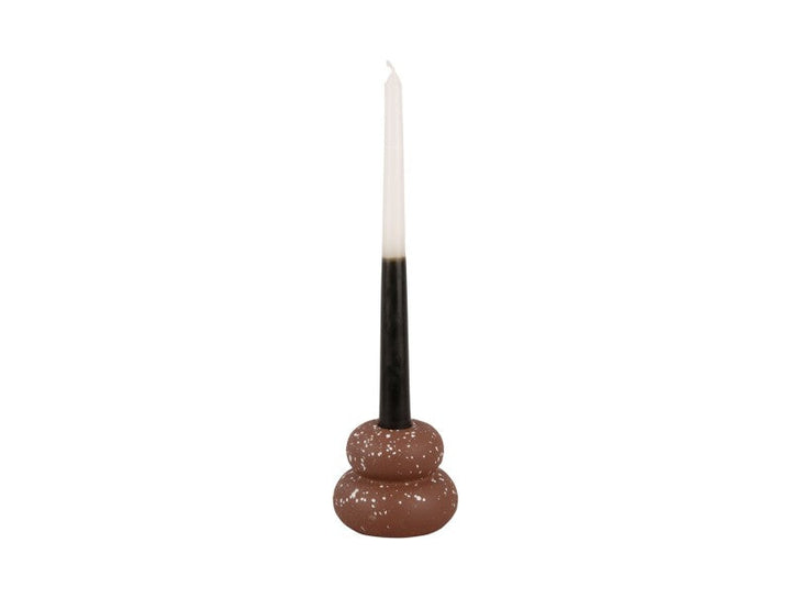 Candle Holder Speckles Rings Small Cement - Clay brown Additional 2