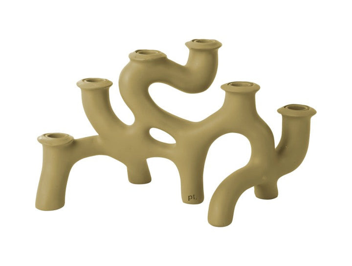 Candle Holder Swirls Large - Latte brown Additional 2