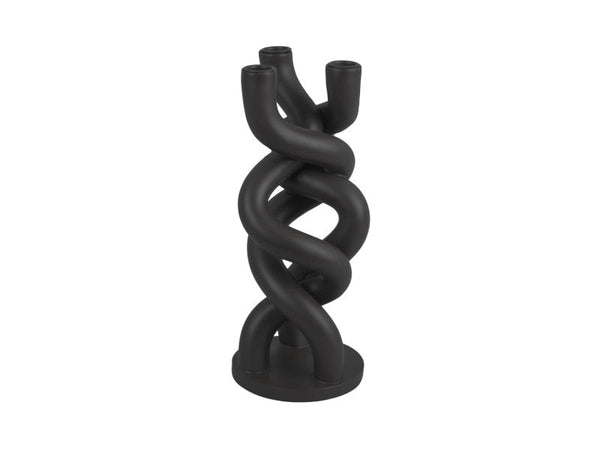 Candle Holder Twisted - Black